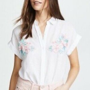 Rails brand Size S Whitney Floral Embroidered Button Down Shirt